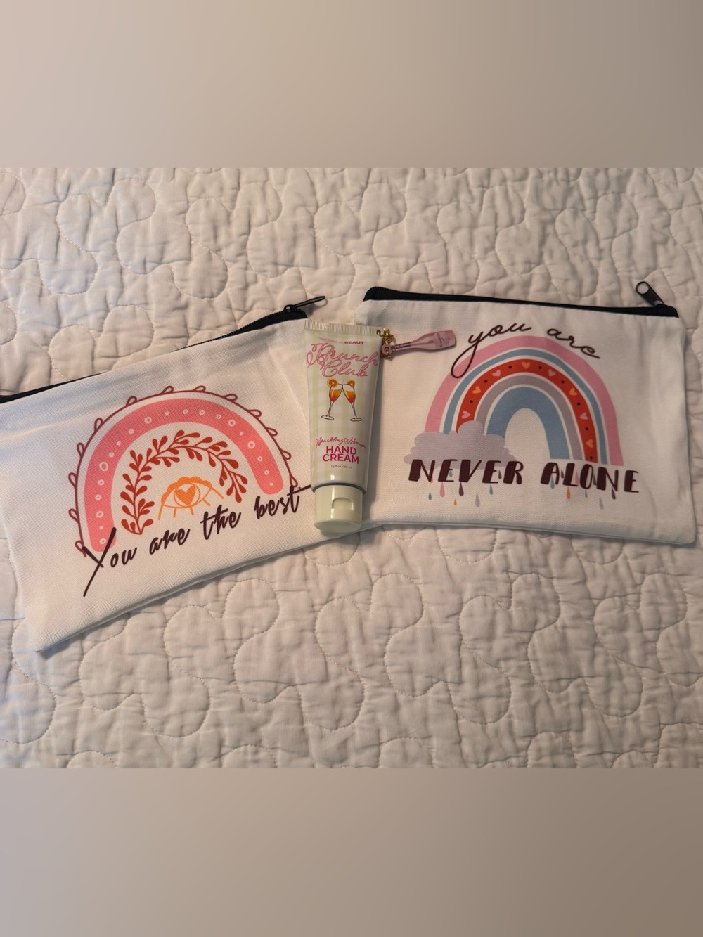 Cosmetic bags with lotion